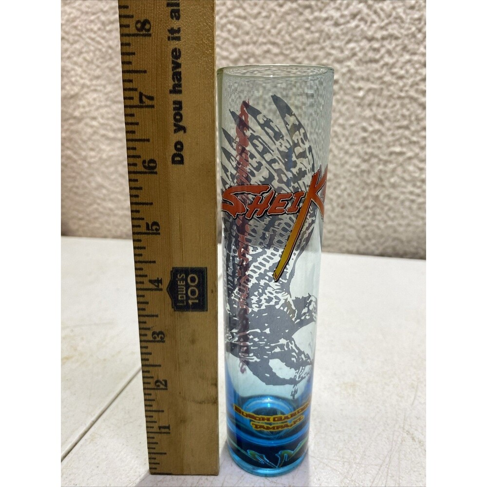 7" Tall Blue Shot Glass - SheiKra Rollercoaster Bush Gardens Tampa, FL